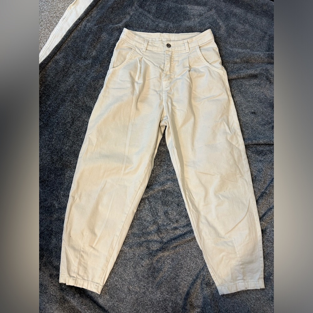 White/cream Italian jeans